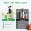 Aeitto Cold Press Juicer Review High Juice Yield and Easy Cleaning Masticating Juicer