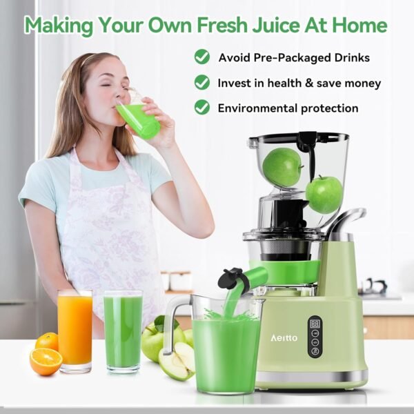 Aeitto Cold Press Juicer Review High Juice Yield and Easy Cleaning Masticating Juicer