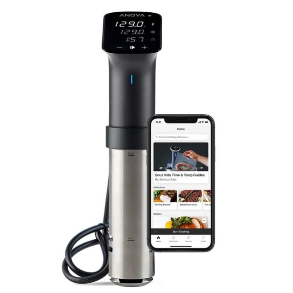 Anova Culinary Sous Vide Precision Cooker Pro, 1200 Watts, Black and Silver Anova Culinary Sous Vide Precision Cooker Pro, 1200 Watts, Black and Silver