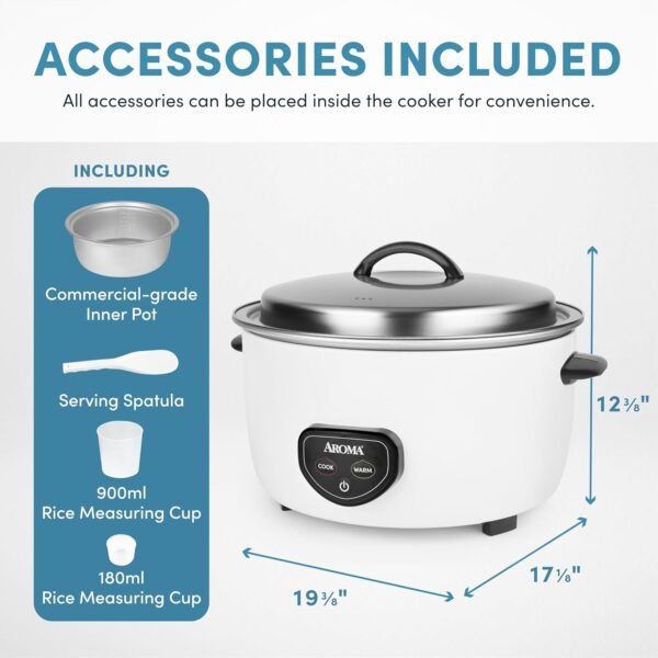 Aroma Commercial Rice Cooker Review Huge 60-Cup Capacity and Automatic Warming Features