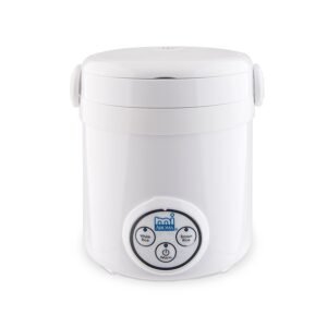 Aroma Housewares (MRC-903D) Mi 3-Cup (Cooked) (1.5-Cup UNCOOKED) Digital Cool Touch Mini Rice Cooker,White