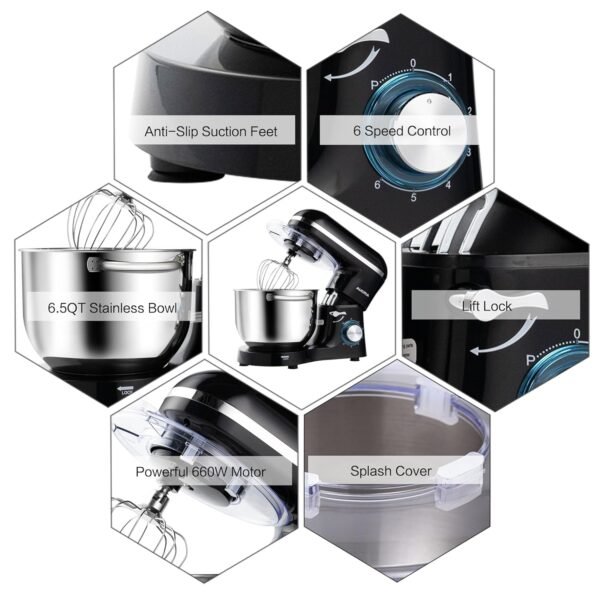 Aucma Stand Mixer Review Powerful 6.5QT Kitchen Appliance with 660W Motor and Attachments