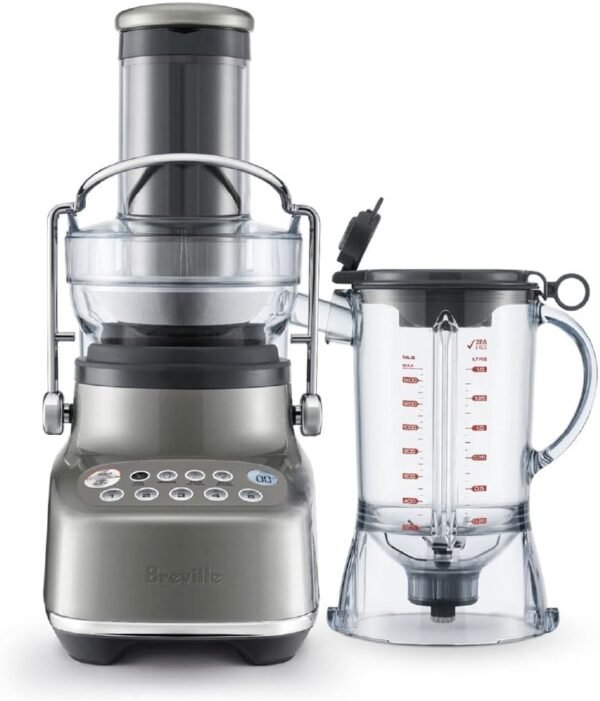 Breville the 3X Bluicerâ„¢ Blender and Juicer, BJB615SHY, Smoked Hickory