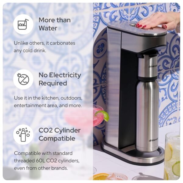 DrinkMate LUX Stainless Steel Soda Maker Review Carbonate Any Drink Effortlessly
