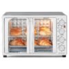 Elite Gourmet ETO4524 45L Countertop Convection Toaster Oven, French Doors, Adjustable Temperature & Timer, Bake, Roast, Broil, Toast, Includes Baking Pan, Rack, Rotisserie,...