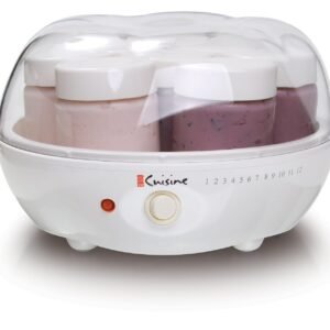 Euro Cuisine YM80 Electric Yogurt Maker Machine- Promote Gut Health with Probiotic Rich Homemade Yogurt -Home Yogurt Incubator with Glass Jars, White Euro Cuisine YM80 Electric Yogurt Maker Machine- Promote Gut Health with Probiotic Rich Homemade Yogurt -Home Yogurt Incubator with Glass Jars, White