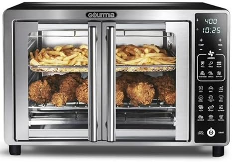 Gourmia Digital Air Fryer Toaster Oven with Single-Pull French Doors Gourmia Digital Air Fryer Toaster Oven with Single-Pull French Doors