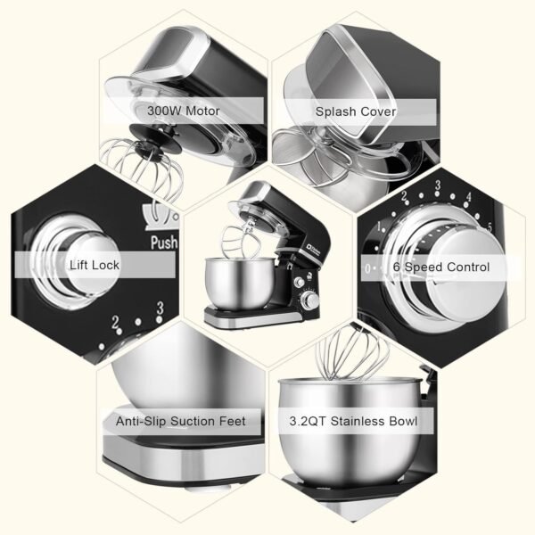 Kitchen in the Box Stand Mixer Review Compact 3.2Qt Portable Mixer with 6 Speeds