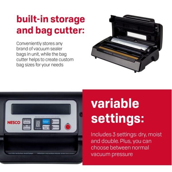 NESCO VS-12 Vacuum Sealer Review Best Compact Food Sealer with Versatile Settings