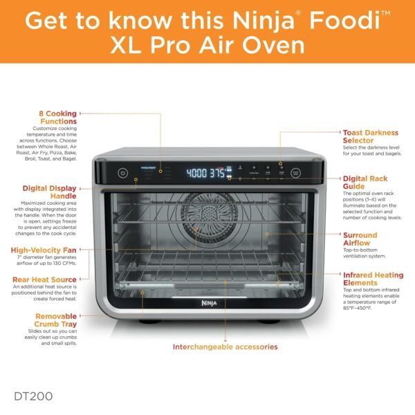 Ninja DT200 Convection Oven Review Fast Family-Sized Meals with 8-in-1 Air Fryer Features