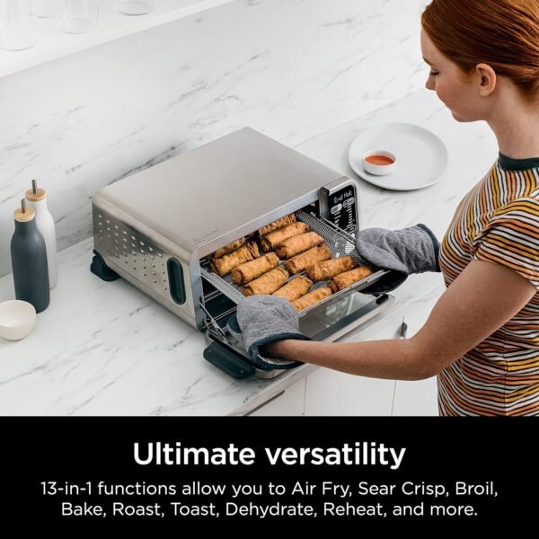 Ninja Toaster Oven Air Fryer Review 13-in-1 Smart Thermometer Versatility