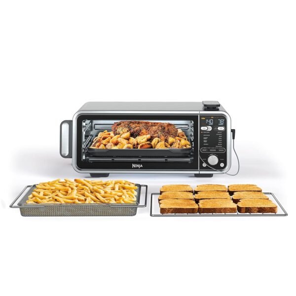 Ninja, Toaster Oven, Air Fryer, Thermometer, Toaster Oven Air Fryer Combo, Stainless Steel, Quick meals, Fries, Frozen Food, Air Fry, Dehydrate, Reheat, 13-in-1, Less Oil, Flip...