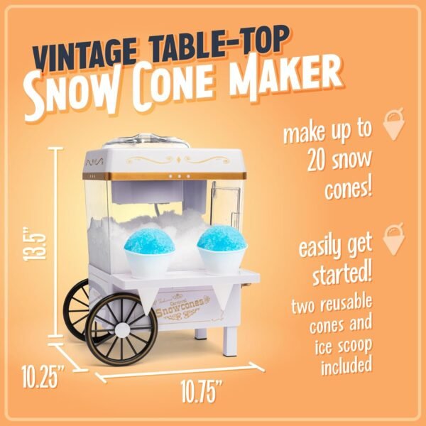 Nostalgia Vintage Countertop Snow Cone Machine Review Perfect for Icy Treats and Parties