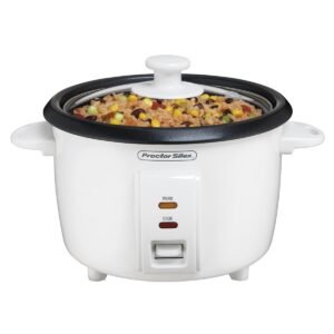 Proctor Silex 4-Cups uncooked resulting in 8-Cups Cooked Rice Cooker, White (37534Y)