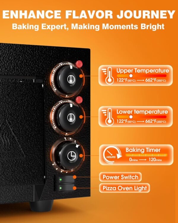 PYY Countertop Pizza Oven Review Commercial Grade 14 Inch Electric Pizza Oven