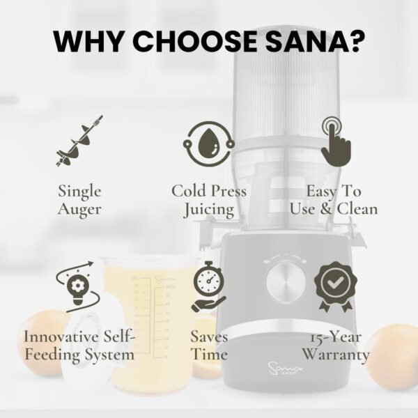 Sana 878 Juicer Review Effortless Cold Press Masticating Juicer for Fresh Juice