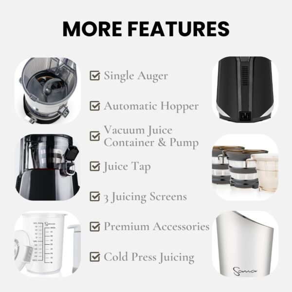 Sana 878 Juicer Review Effortless Cold Press Masticating Juicer for Fresh Juice