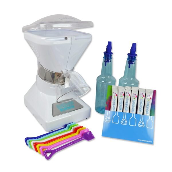 SNOWIE - Little Snowie Max Snow Cone Machine - Premium Shaved Ice Maker, With Powder Sticks Syrup Mix, 6-Stick Kit, White SNOWIE - Little Snowie Max Snow Cone Machine - Premium Shaved Ice Maker, With Powder Sticks Syrup Mix, 6-Stick Kit, White