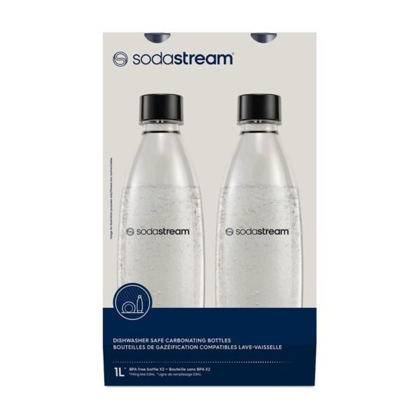 Sodastream DUO Carbonator Bottles Review Dishwasher Safe Dark Blue Reusable
