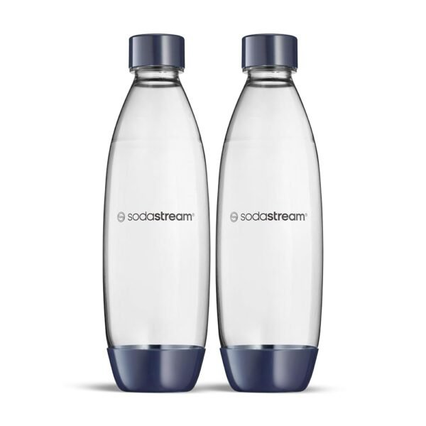 Sodastream DUO Carbonator Bottles Review Dishwasher Safe Dark Blue Reusable