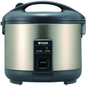 Tiger JNP-S10U Silver Stainless Steel Electronic Rice Cooker and Warmer 5.5 Cups