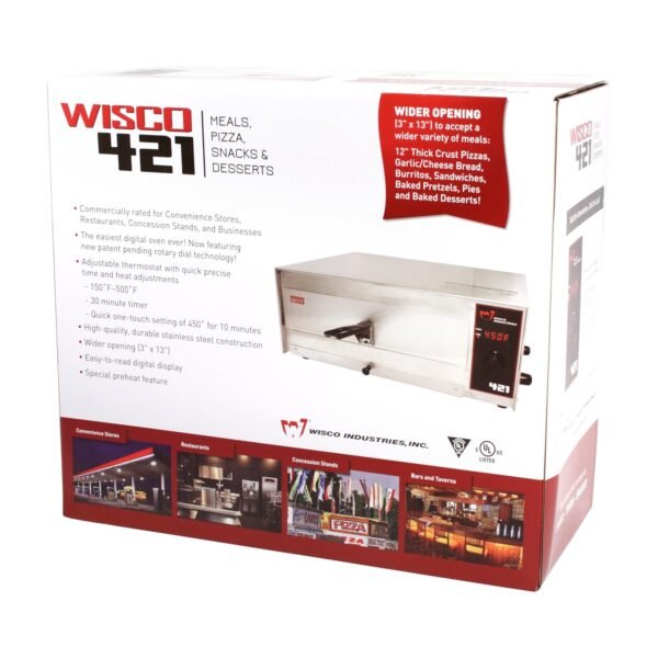 Wisco 421 Countertop Pizza Oven Review with LED Display and Adjustable Thermostat Features